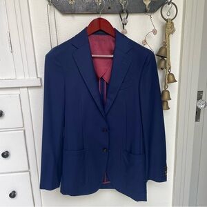Spier & Mackay Navy Hopsack Wool Sportcoat